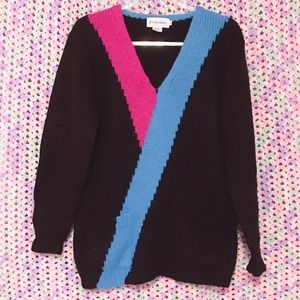 Vintage JH Collectables Mohair V-Neck Sweater